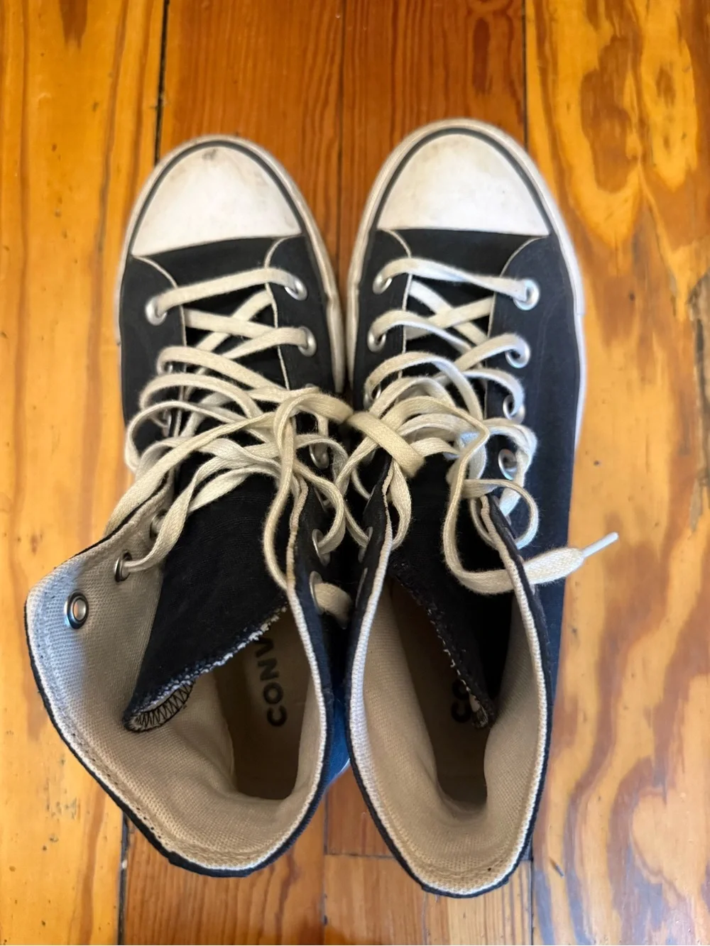 Converse Black and White High Top Sneakers